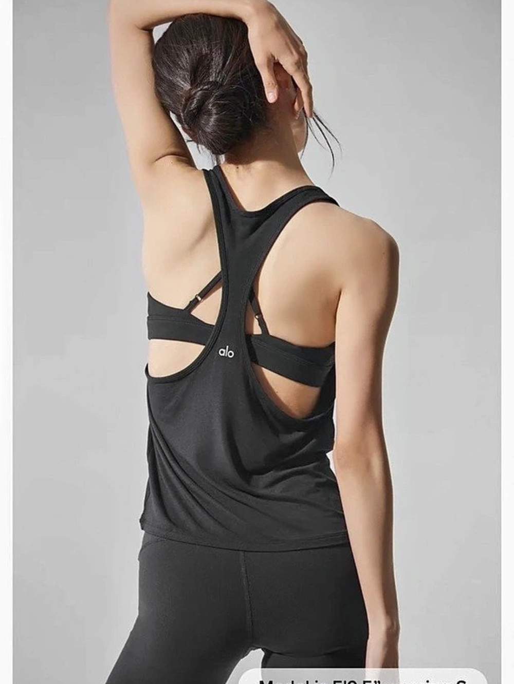 alo All Day Tank Black Tank Top Size Large